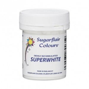 Σκόνη Χρώμα Sugarflair Λευκό (Χωρίς Διοξείδιο Τιτανίου)  20g